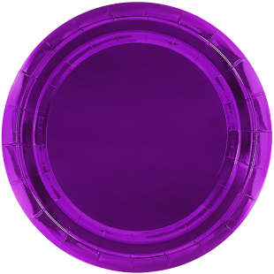 Тарелки (9''/23 см) Фиолетовый, Металлик, 6 шт.