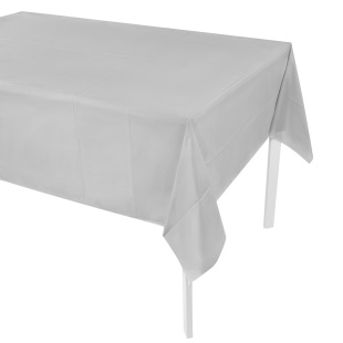 Скатерть одноразовая, Мастхэв, Серебро, 137*274 см, 1 шт.