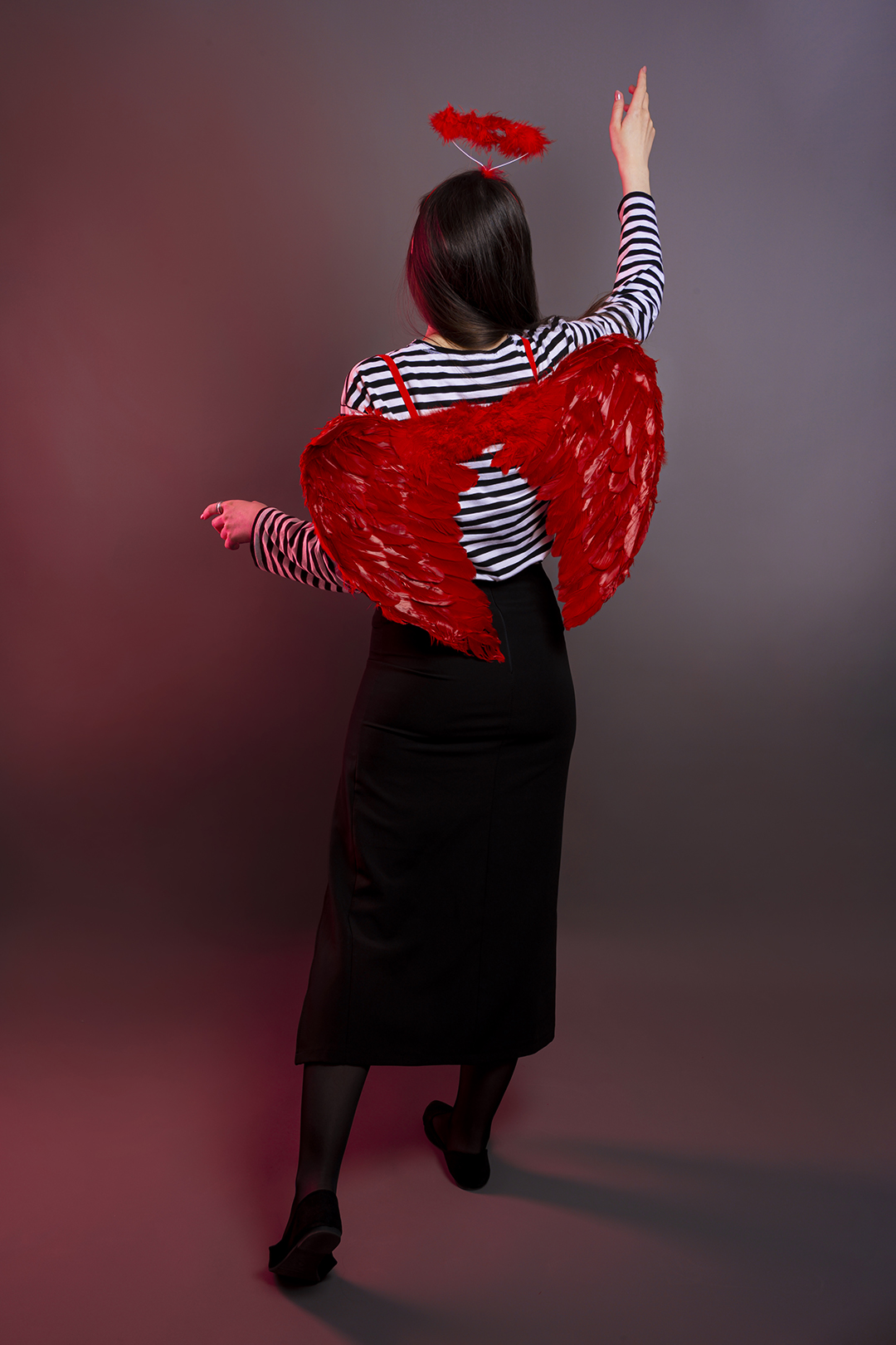 Крылья, Ангел, Размер M, Красный, 60*45 см, 1 шт. 