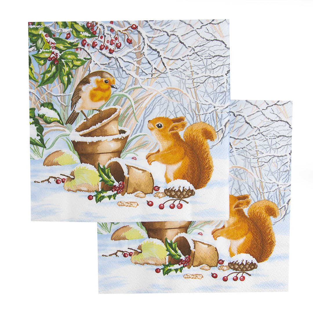 Сервировочные салфетки, Новогодняя беседа, 33*33 см, 20 шт.