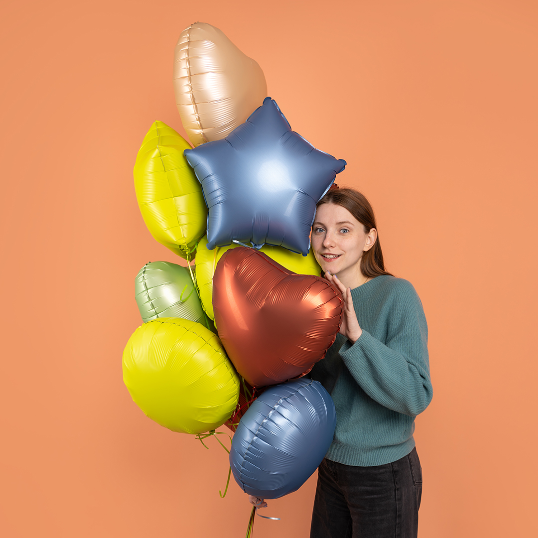 Шар (18''/46 см) Круг, Лайм, Сатин, 1 шт.