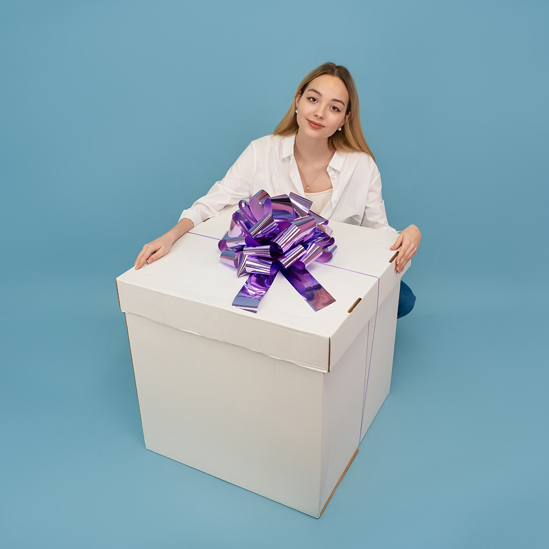 Бант Шар, Лаванда, Металлик, 36 см, 1 шт. в упак. 