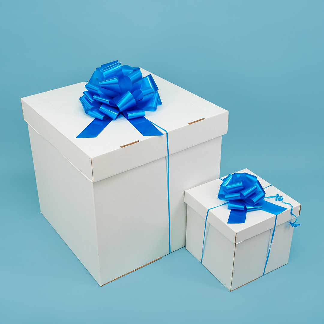 Бант Шар, Голубой, Лаковый, 36 см, 1 шт. в упак. 