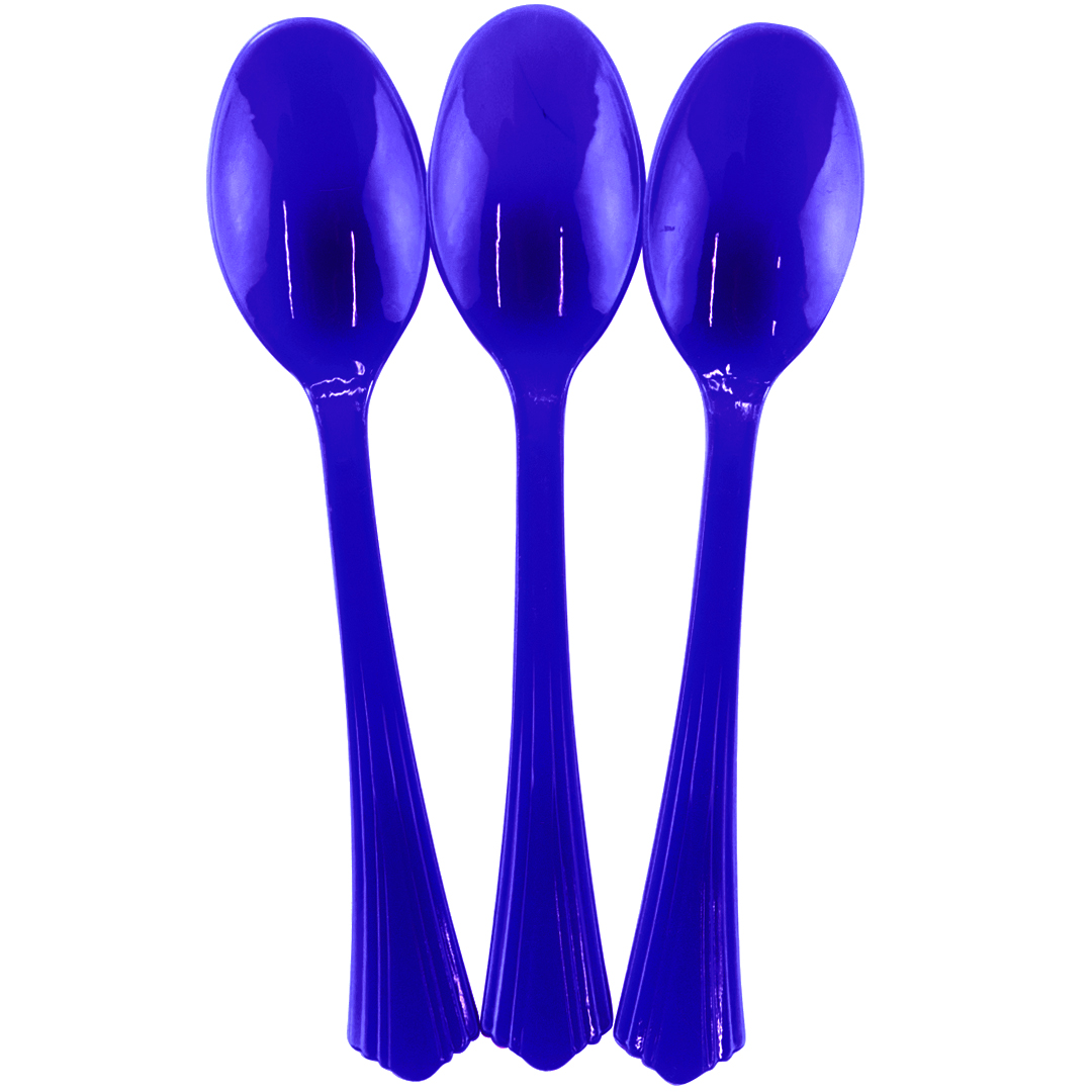 Ложки, Премиум, Синий, 16 см, 10 шт. в упак. 