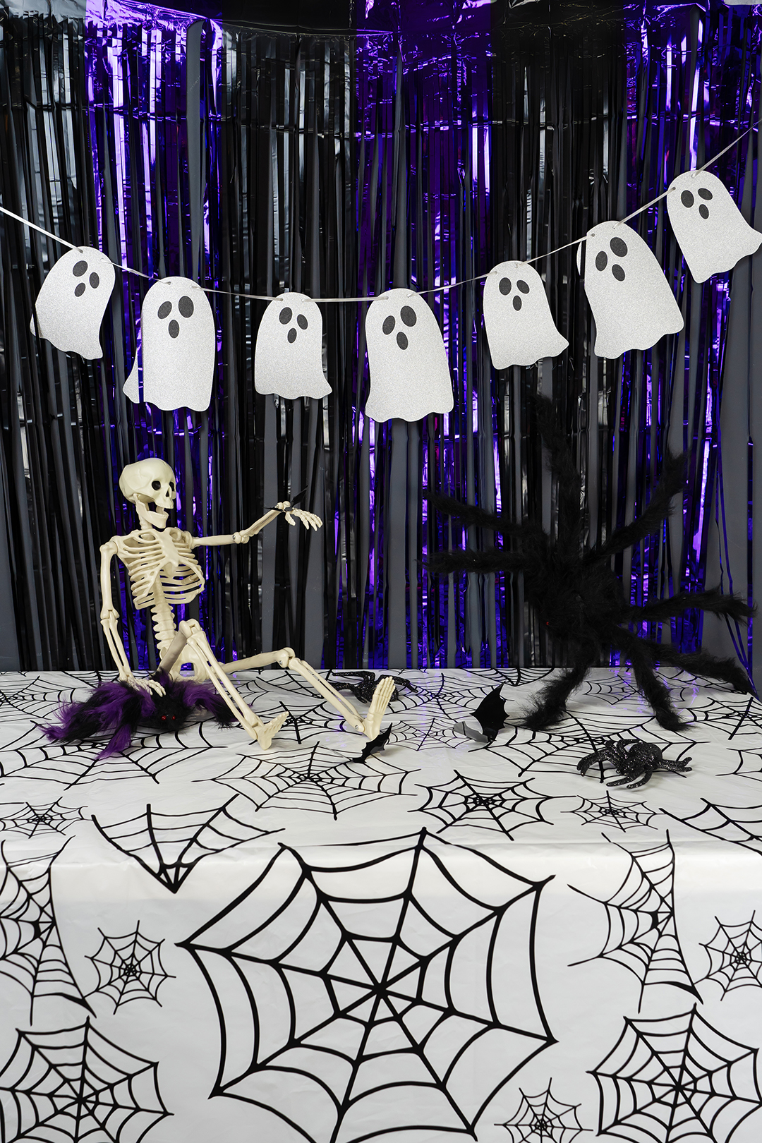 Занавес Дождик Черный/Фиолетовый, Металлик, 100*200 см, 1 шт.