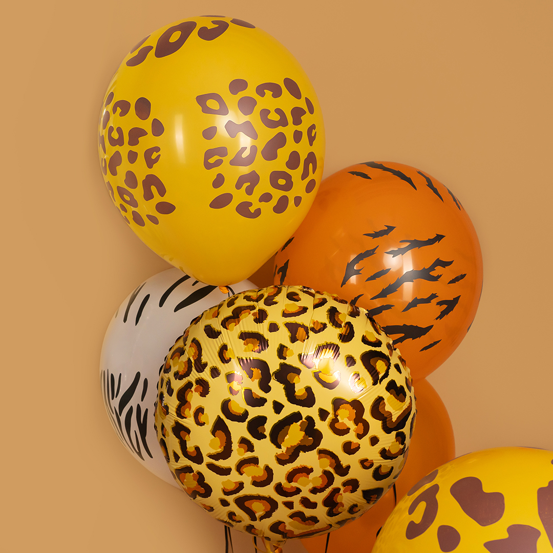 Шар (18''/46 см) Круг, Сафари, Леопард, 1 шт.