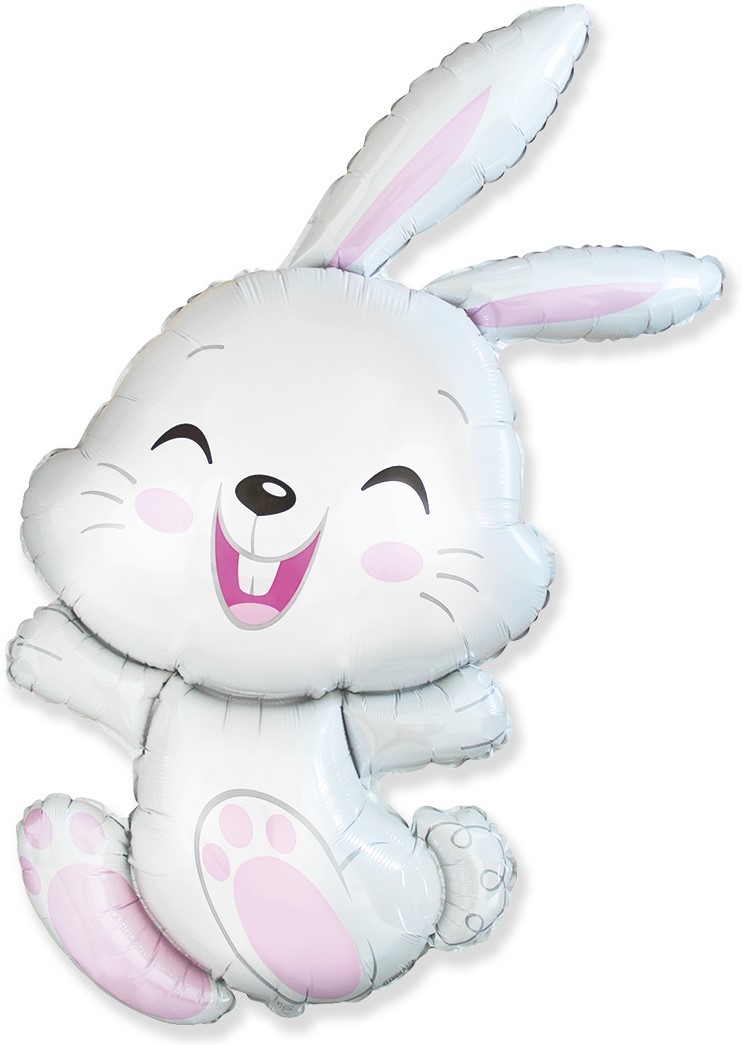 Шар (10''/25 см) Мини-фигура, Милый зайка, 1 шт.