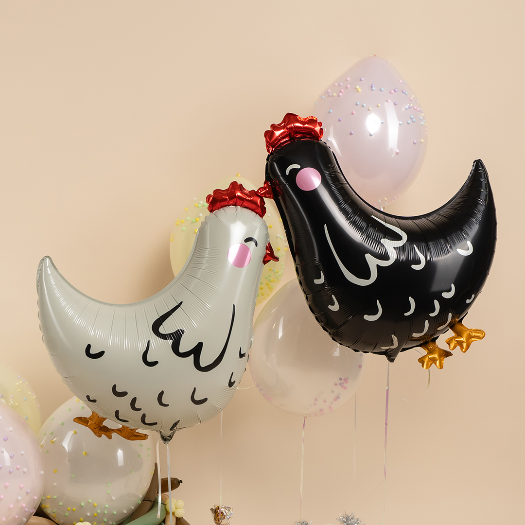 Шар (30''/76 см) Фигура, Курица, Белый, 1 шт. в уп.