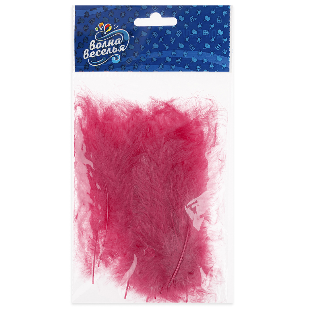 Перья, Премиум, Коралловый, 12-15 см, 30 шт.
