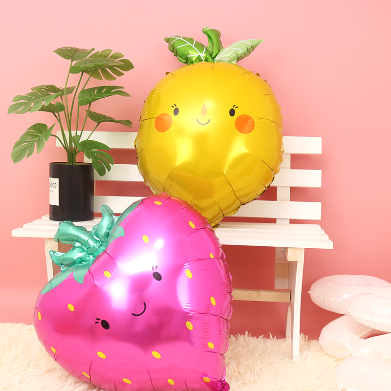 Шар (24''/61 см) Фигура, Клубника, Розовый, 1 шт.