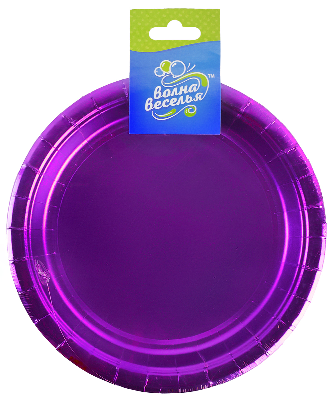 Тарелки (7''/18 см) Фиолетовый, Металлик, 6 шт.