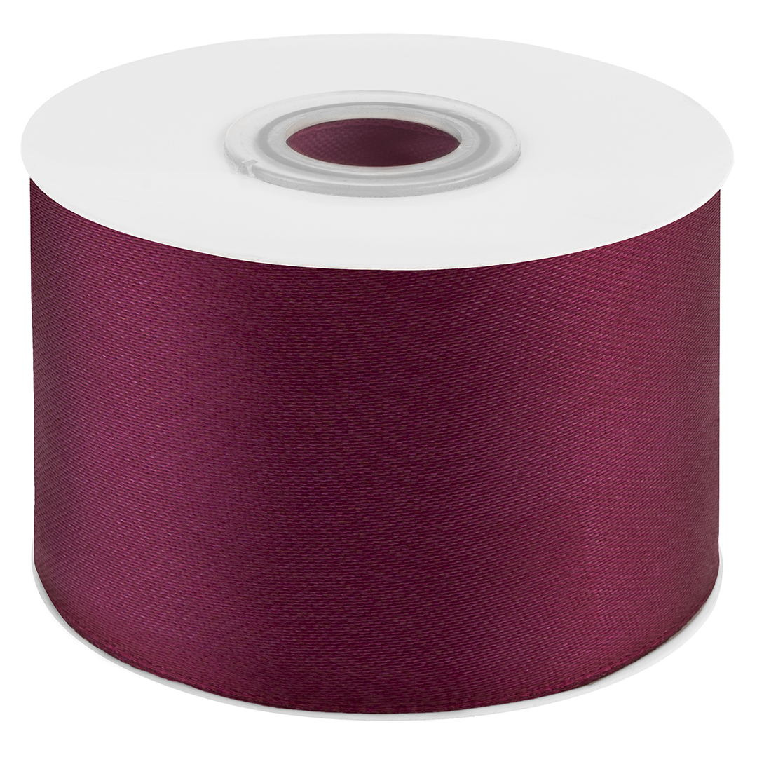 Лента атласная (5 см*22,85 м) Красное дерево, 1 шт.