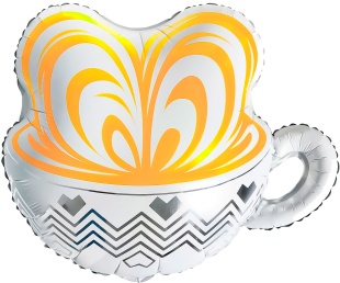 Шар (24''/61 см) Фигура, Чашка Капучино, 1 шт. в уп.