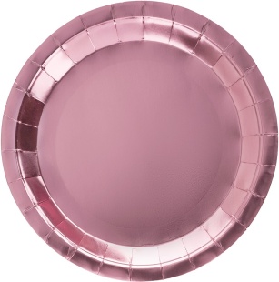 Тарелки (9''/23 см) Розовый, Металлик, 6 шт.