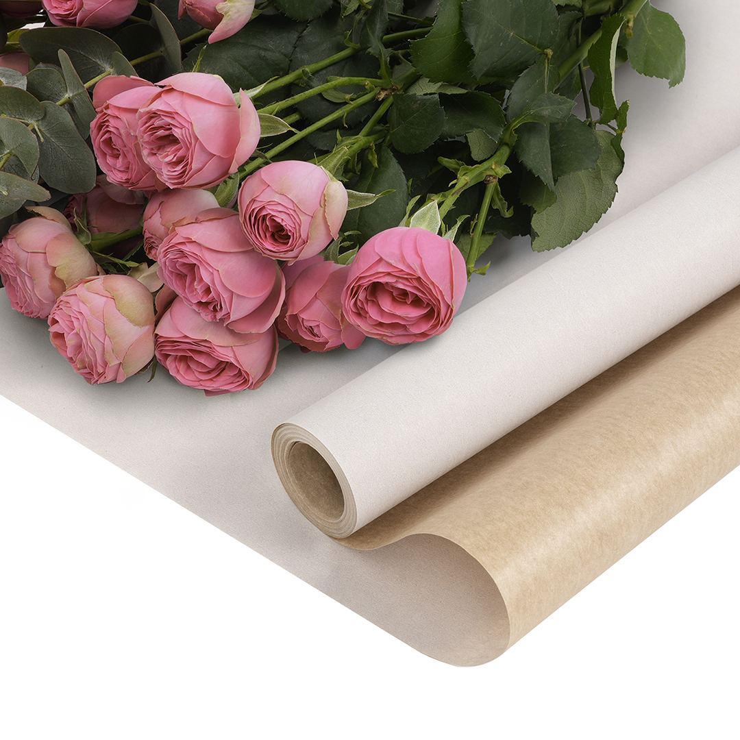 Упаковочная бумага, Крафт 40гр (0,68*10 м) Белый, 1 шт.