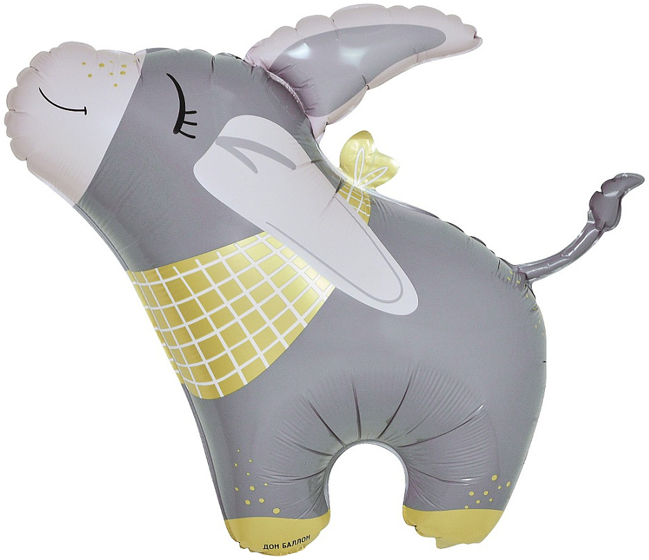 Шар (26''/66 см) Фигура, Милый Ослик, 1 шт. в уп.