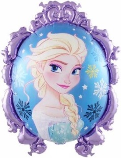 Шар (27''/69 см) Фигура, Зеркало, Холодное сердце, Эльза, 1 шт.