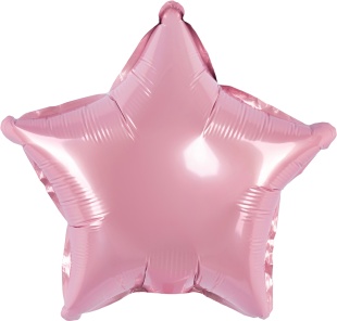 Шар с клапаном (10''/25 см) Мини-звезда, Розовый, 1 шт.