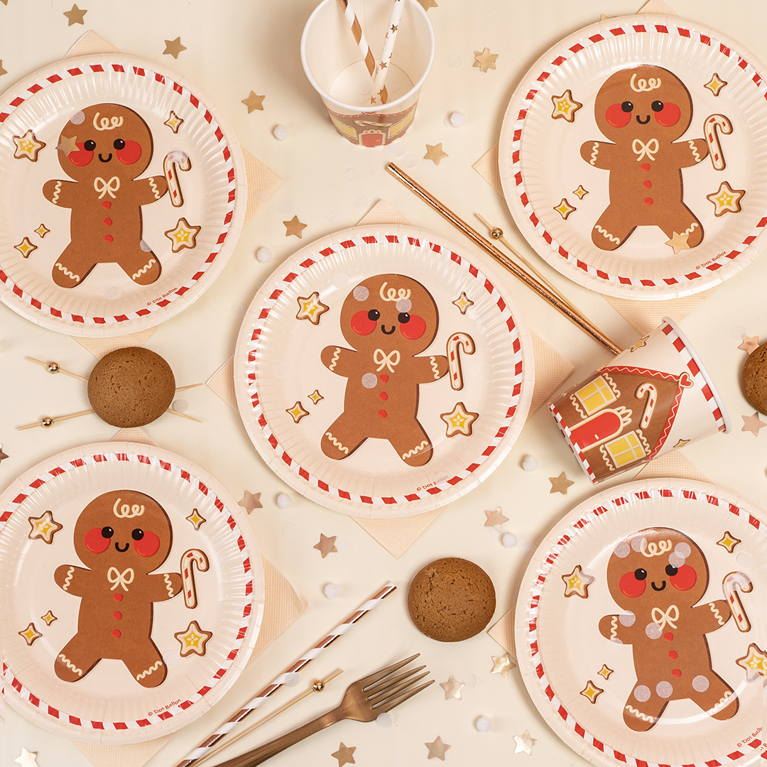 Тарелки (7''/18 см) Пряничный человечек, 6 шт.