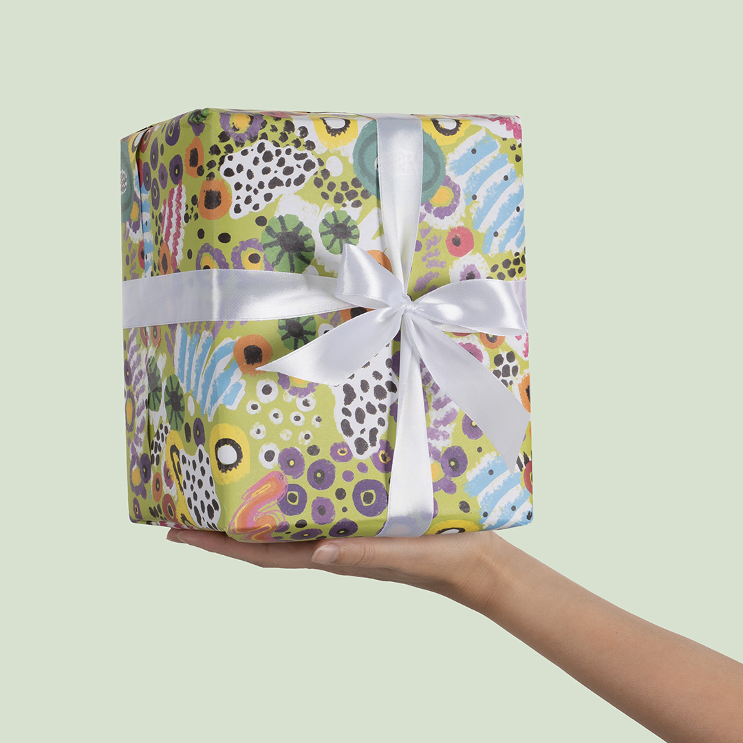 Упаковочная бумага 80гр (0,7*1 м) Красочная абстракция, 10 шт.