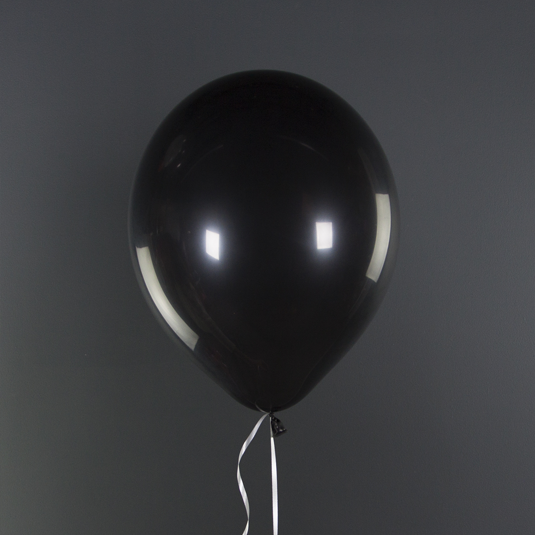 Шар (12''/30 см), Черный, пастель, 100 шт.