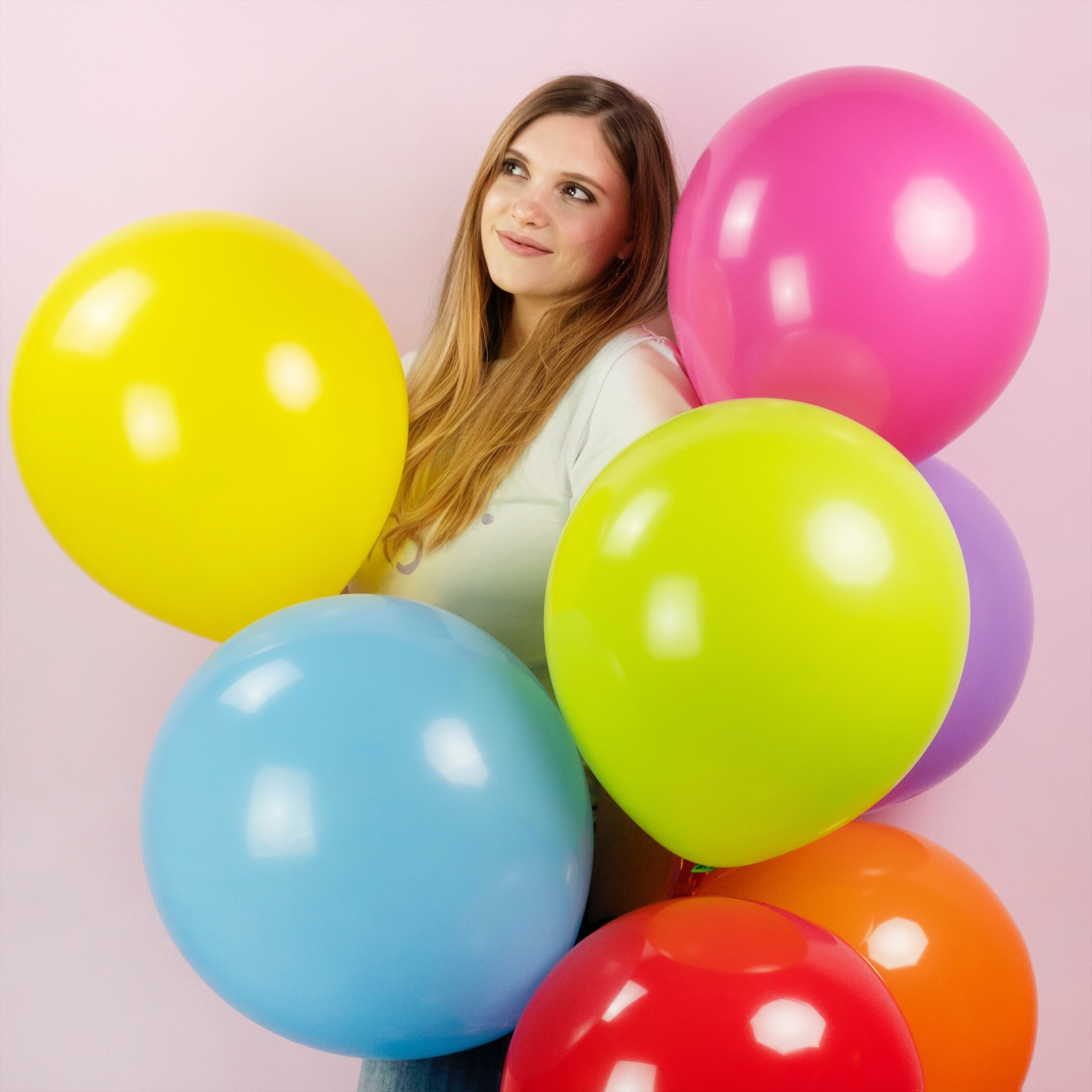 Шар (18''/46 см), Оранжевый, пастель, 10 шт.