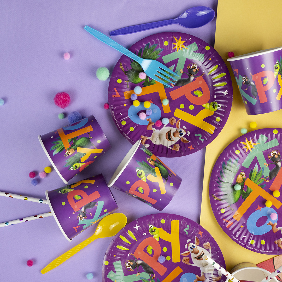 Ложки, Фиолетовый, 15 см, 10 шт. в упак. 