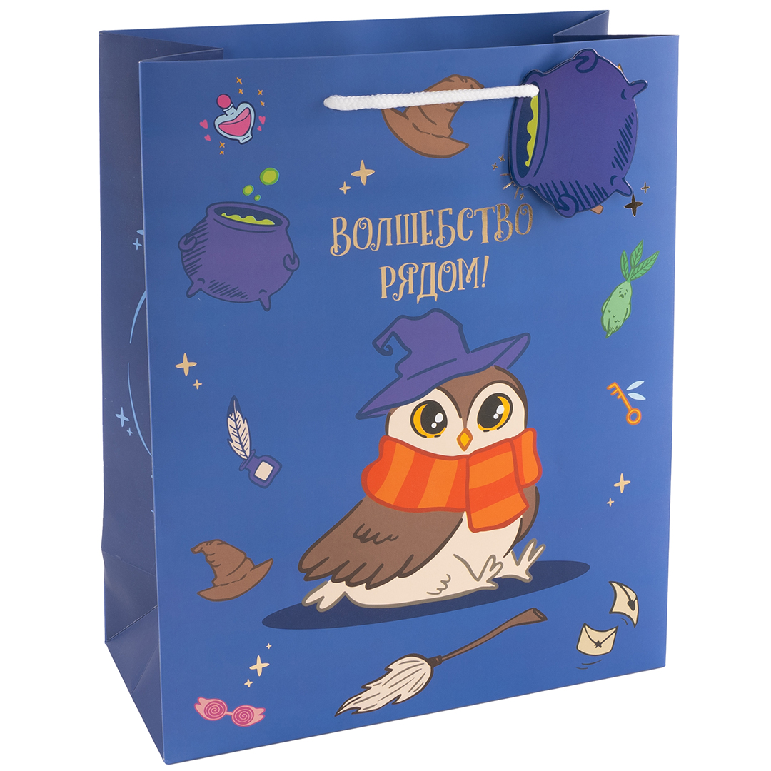 Пакет подарочный, 210гр, Волшебная школа, 32*26*12 см, 1 шт.