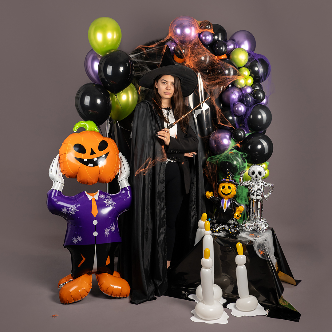 Шар 3D (20''/51 см) Фигура на подставке, Скелет, 1 шт.