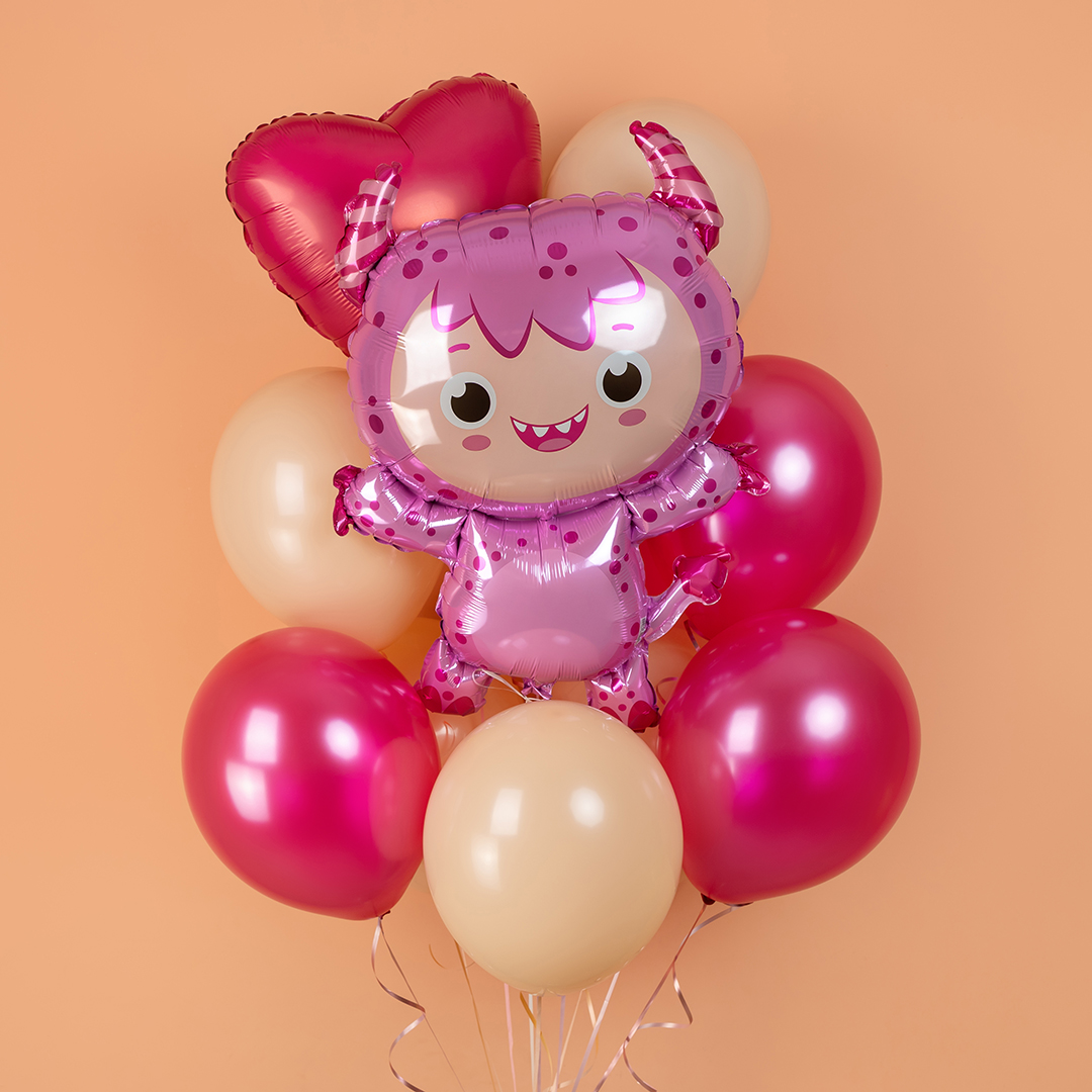 Шар (34''/86 см) Фигура, Маленький чертенок, Розовый, 1 шт.