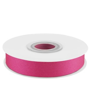 Лента атласная (1,2 см*22,85 м) Глубокий розовый, 1 шт.