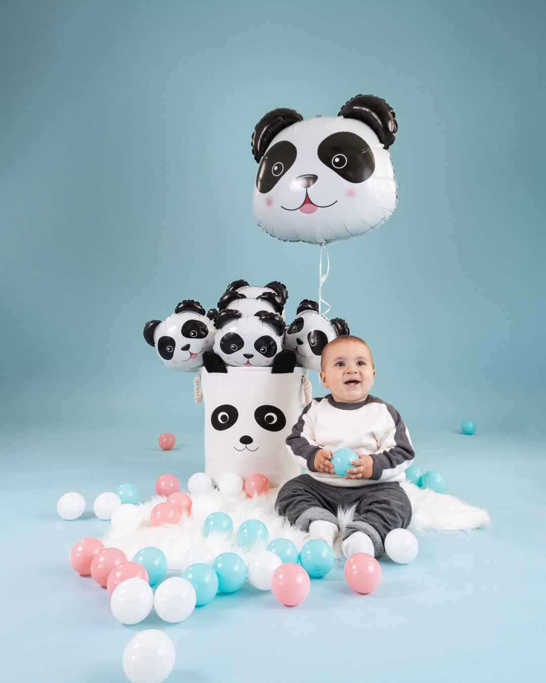 Шар (29''/74 см) Фигура, Голова, Милая Панда, 1 шт.