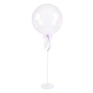 Стойка для шаров 1 насадка, 0,7 м, Белый/Прозрачный, 1 шт.