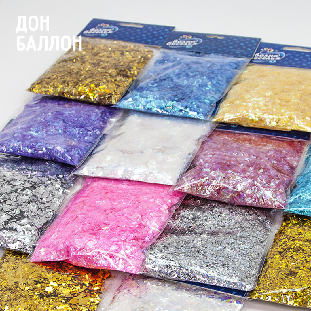 Конфетти дробленые Ярко-голубой, Хамелеон, 20 г.