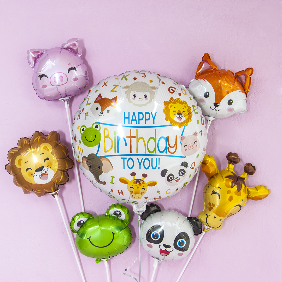 Шар (9''/23 см) Мини-фигура, Голова, Веселая Лягушка, 1 шт.