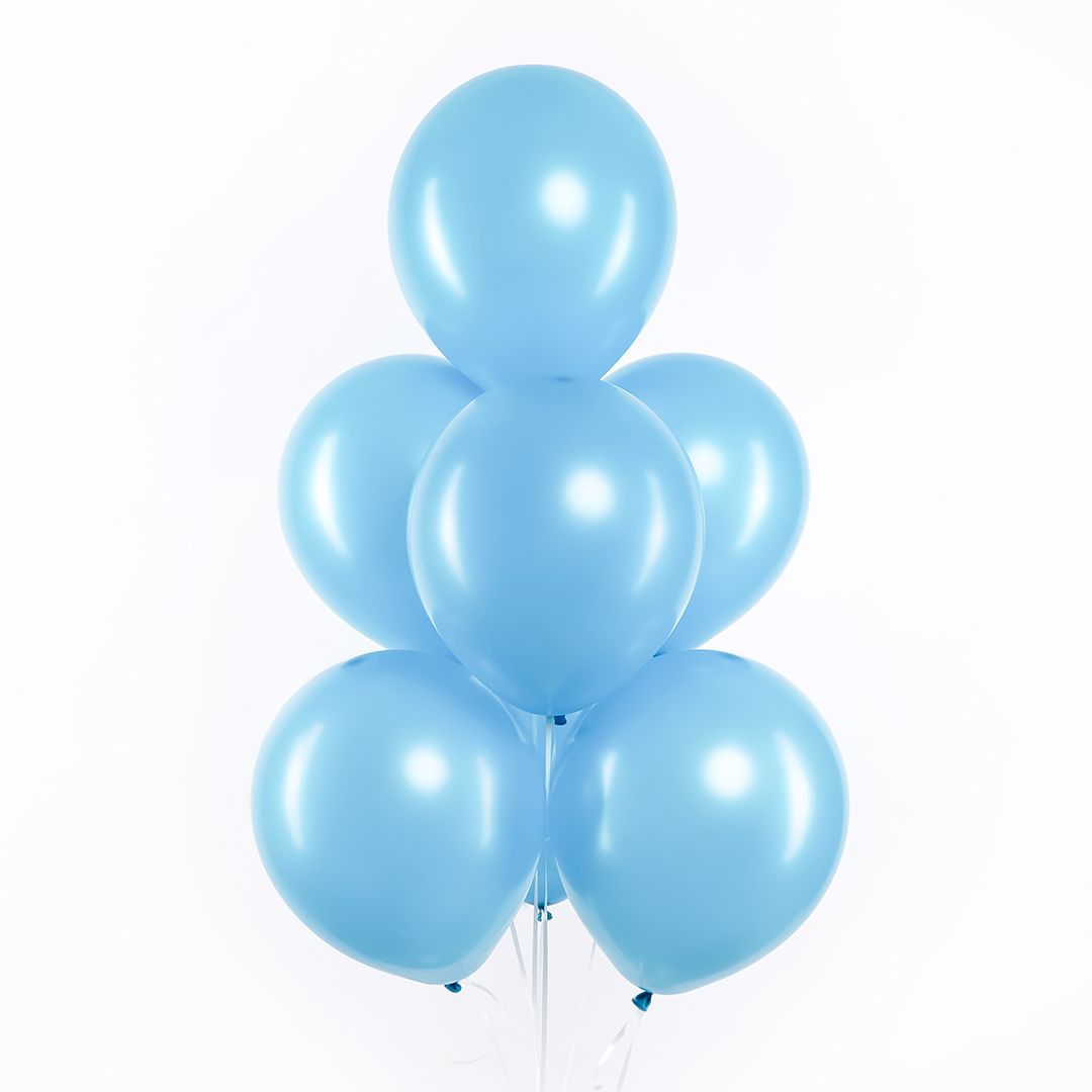 Шар (12''/30 см), Голубой, пастель, 100 шт.