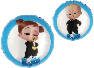 Шар (18''/46 см) Круг, Малыш Босс, 1 шт. в уп. (цв.этик.)