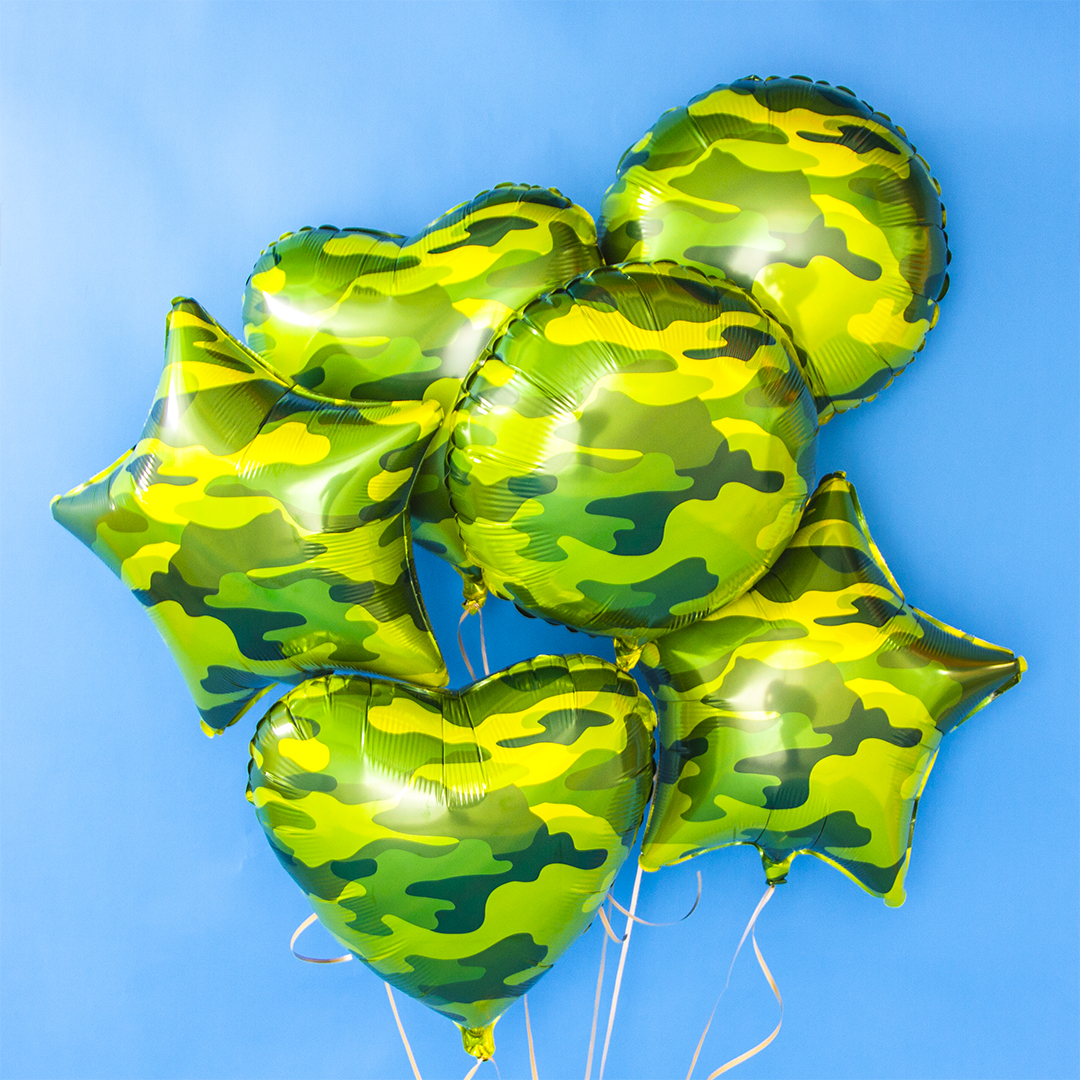 Шар (18''/46 см) Сердце, Камуфляж, 1 шт.
