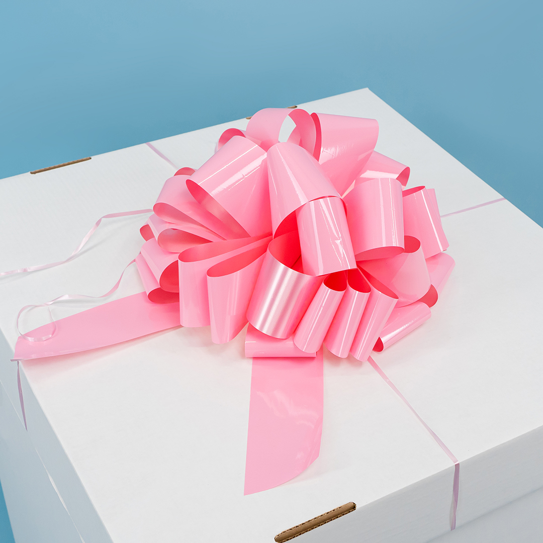 Бант Шар, Розовый, Лаковый, 36 см, 1 шт. в упак. 