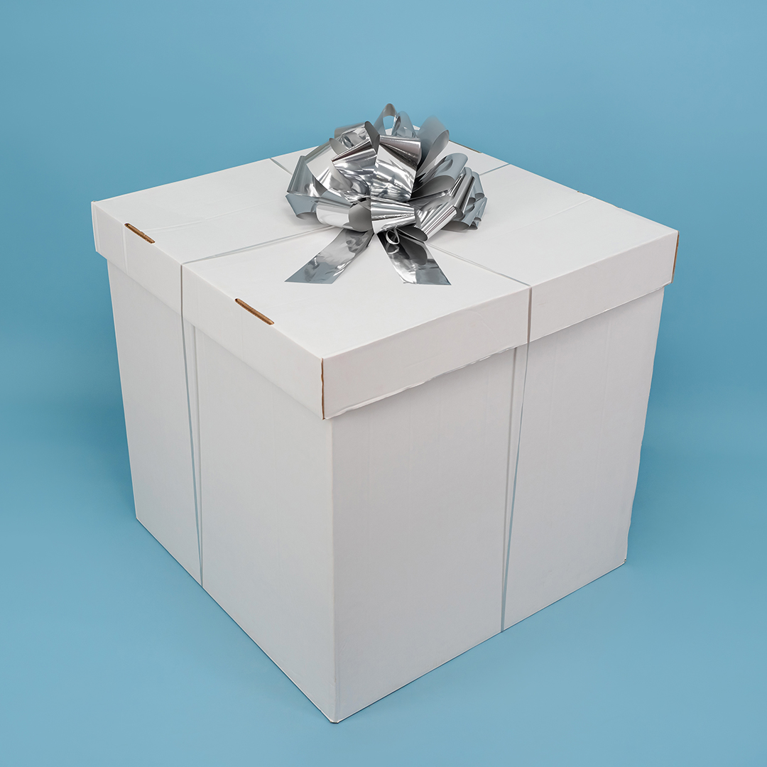 Бант Шар, Серебро, Металлик, 36 см, 1 шт. в упак. 