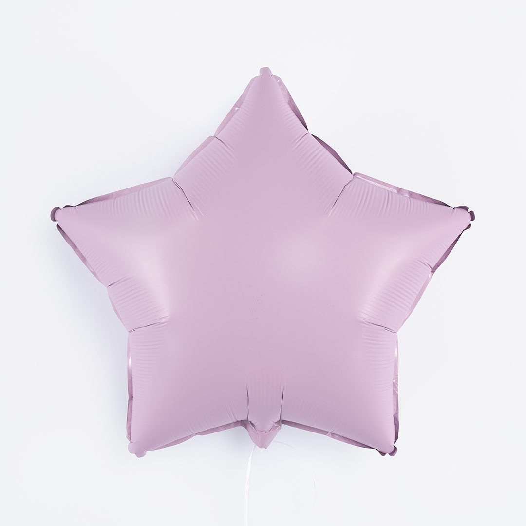 Шар (18''/46 см) Звезда, Сиреневый, Сатин, 1 шт.