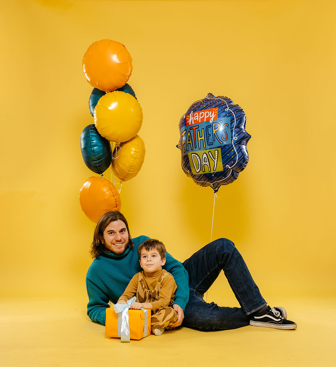 Шар (18''/46 см) Круг, Горчичный, Сатин, 1 шт.