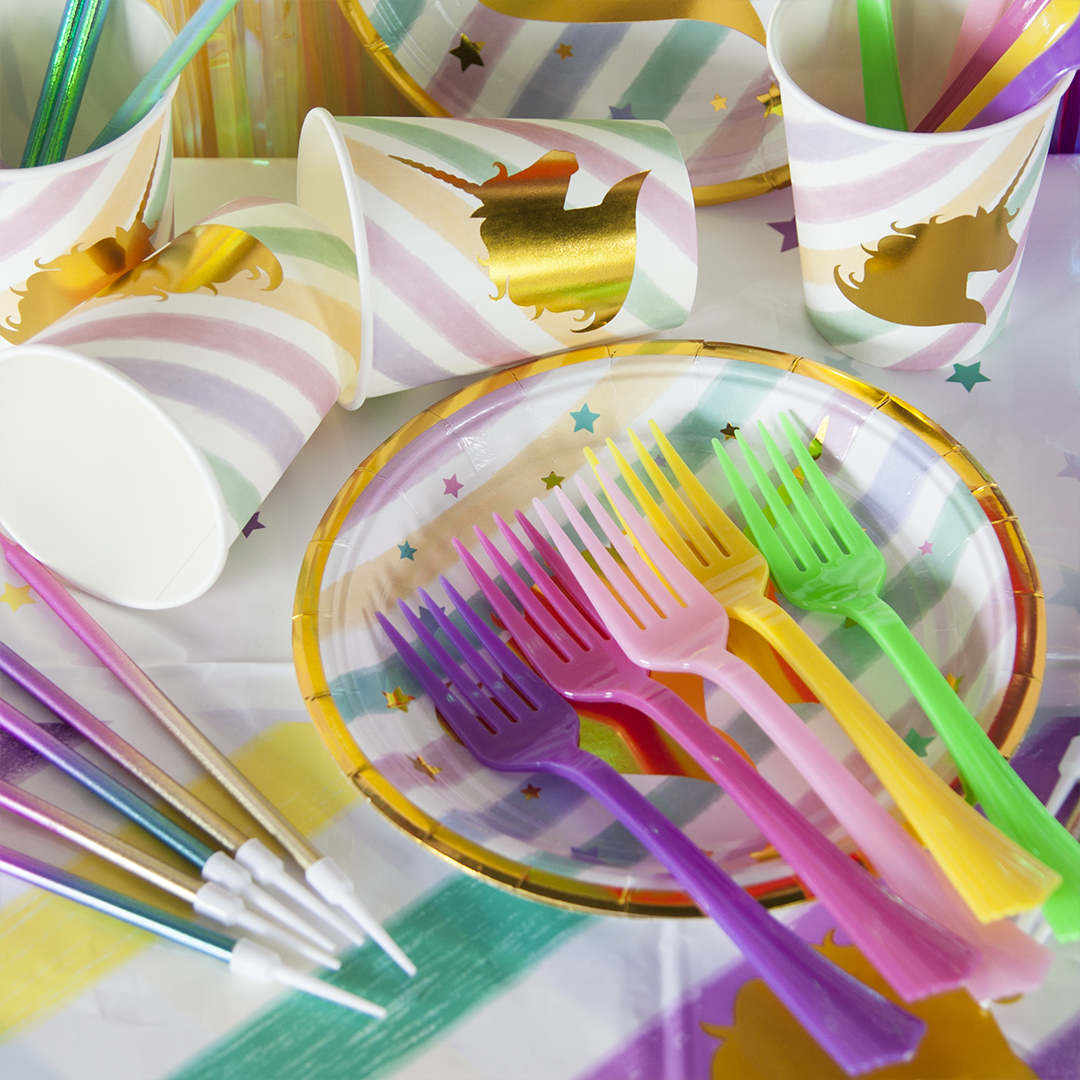 Скатерть одноразовая, Единороги, 130*220 см, 1 шт.