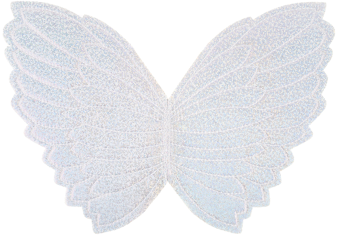 Крылья, Ангел, Белый, Металлик, 34*25 см, 1 шт. 