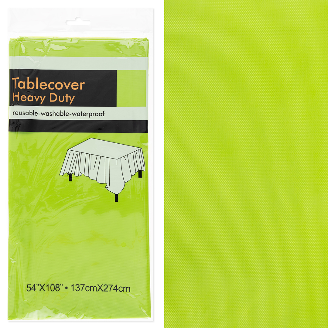 Скатерть одноразовая, Мастхэв, Салатовый, 137*274 см, 1 шт.