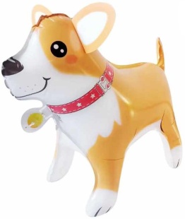 Шар (23''/58 см) Фигура 3D, Корги, 1 шт. в уп.