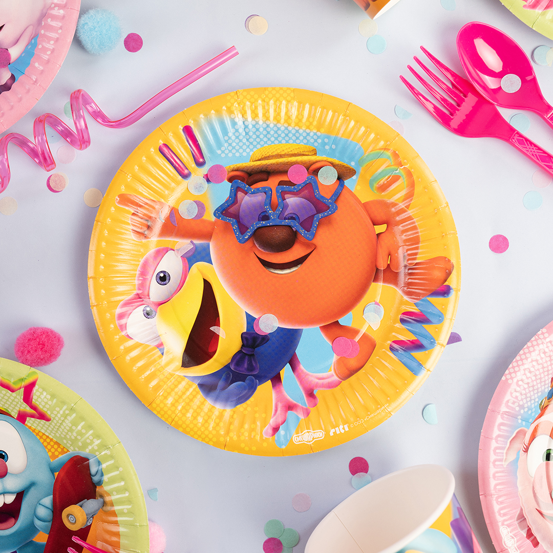 Тарелки (7''/18 см) Смешарики, Ассорти, 6 шт.