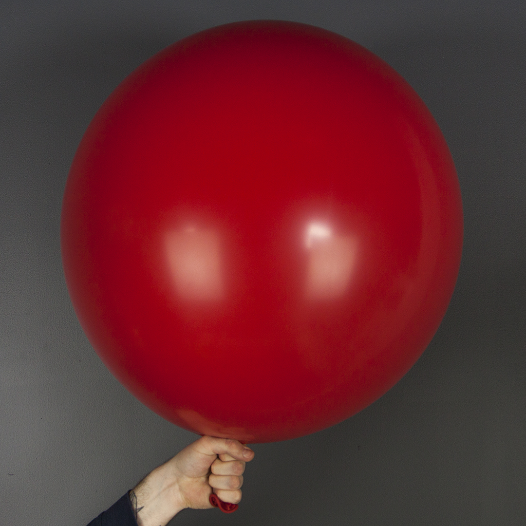 Шар (36''/91 см), Красный, пастель, 1 шт.