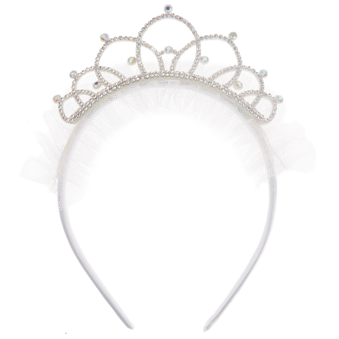 Ободок, Нежная диадема, Белый, 1 шт. 
