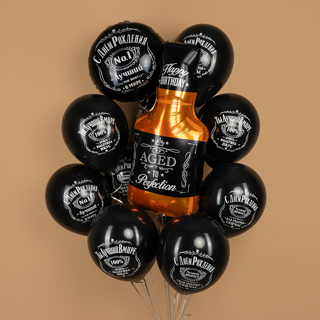 Шар (29''/74 см) Фигура, Бутылка Виски, 1 шт. в уп.